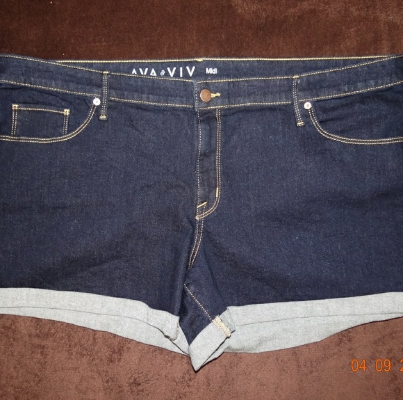 Ava & Viv Pants - Ava & Viv Blue Jean Shorts